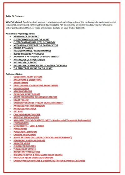 table Of Contents